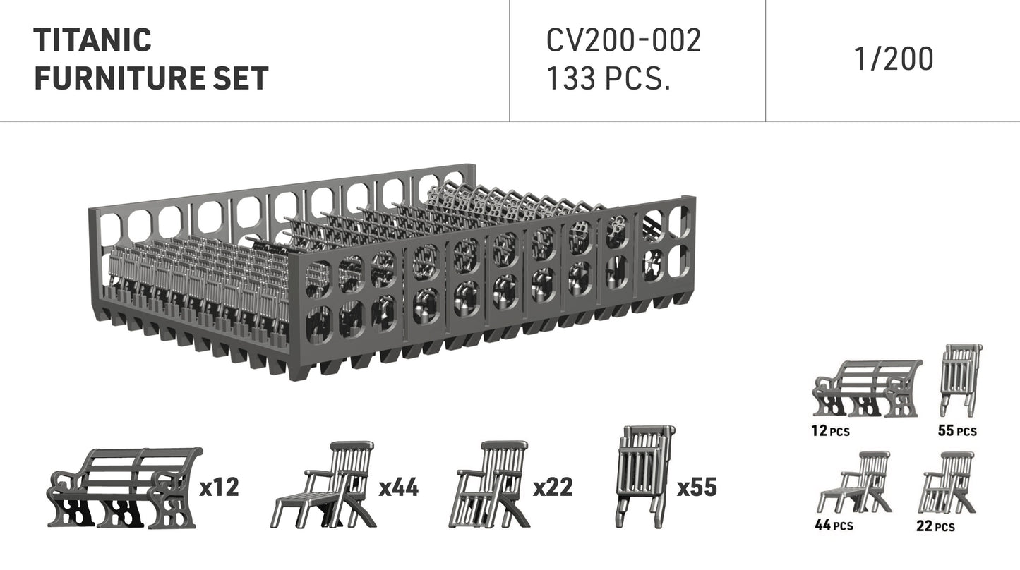 ION Model CV200-002 1:200 Titanic Furniture Set