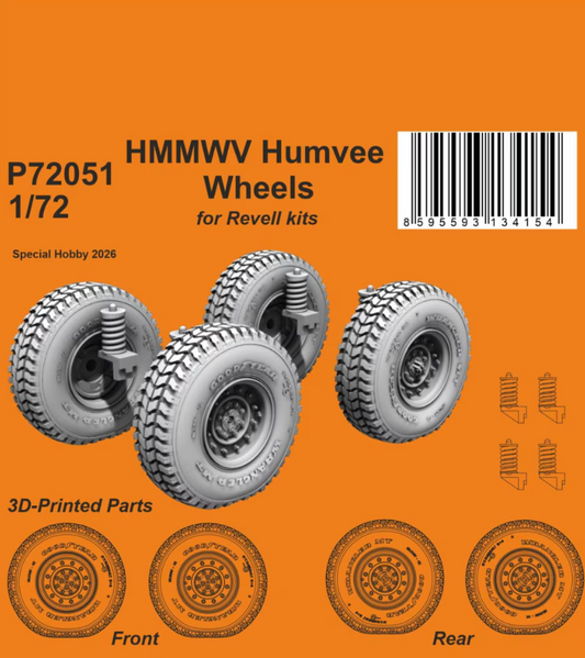 CMK/Czech Master Kits 129-P72051 1:72 HMMWV Humvee Wheels