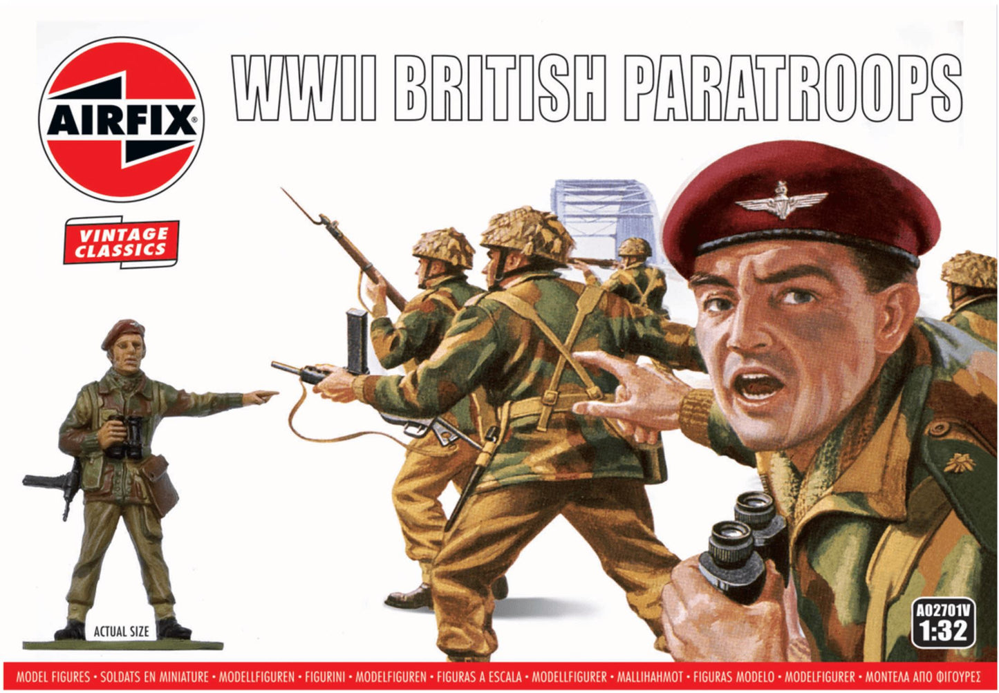 Airfix A02701V 1:32 British Paratroops (WWII) Vintage Classic Series