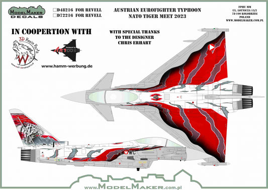 Model Maker Decals 48216 1:48 Austrian Eurofighter Typhoon NATO Tiger Meet 2023