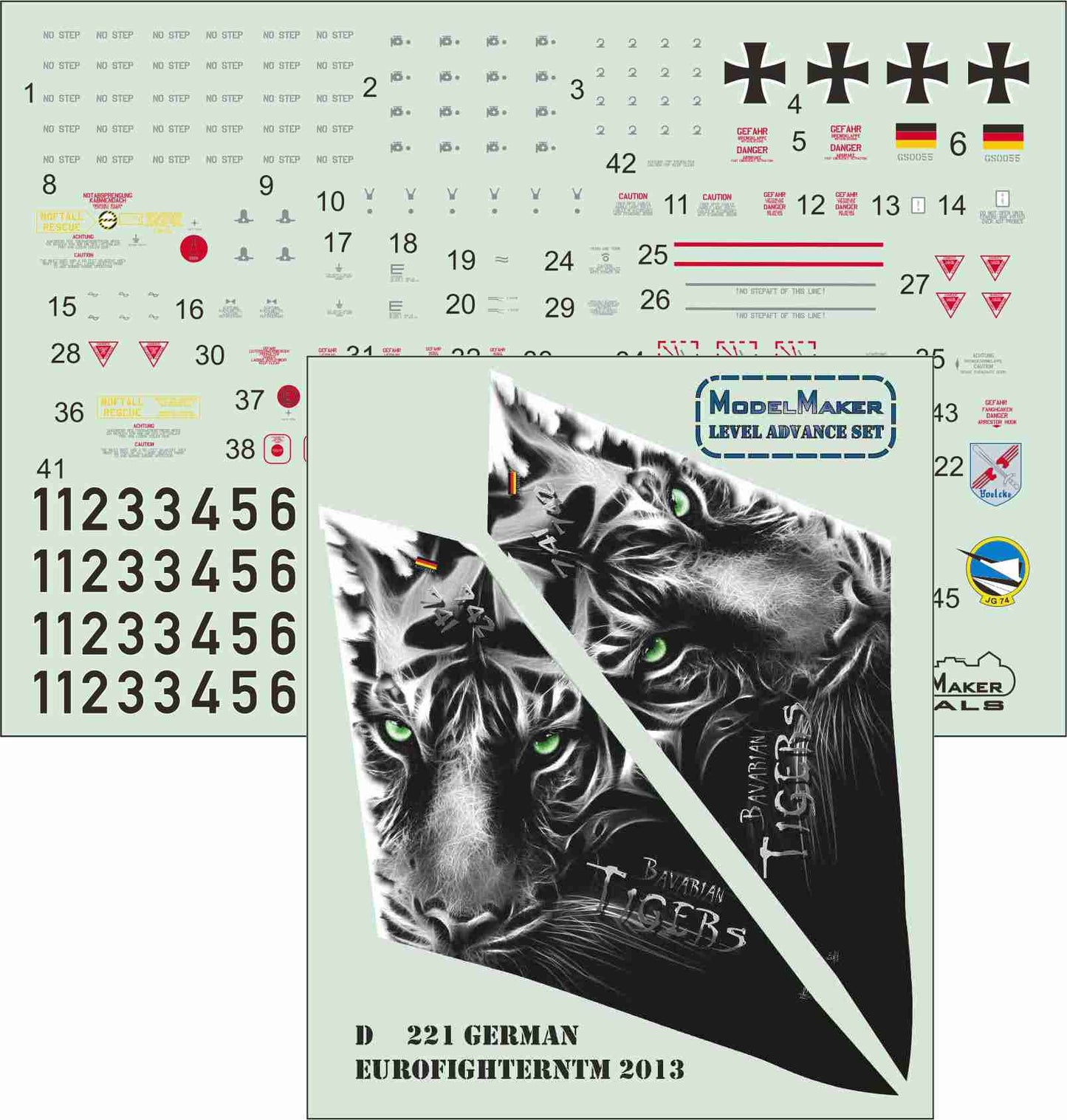 Model Maker Decals D48221 1:48 German Eurofighter NATO Tiger Meet 2013