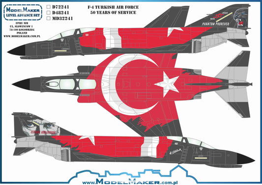 Model Maker Decals D48241 1:48 F-4E Phantom Turkish Air Force 50 years of service