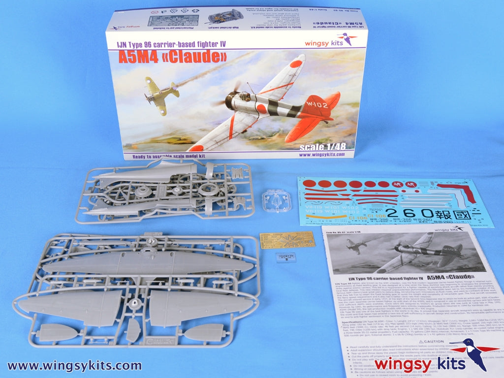 wingsy kits D5-02 1:48 Mitsubishi A5M4 'Claude' Type 96 Carrier-Based Fighter IV