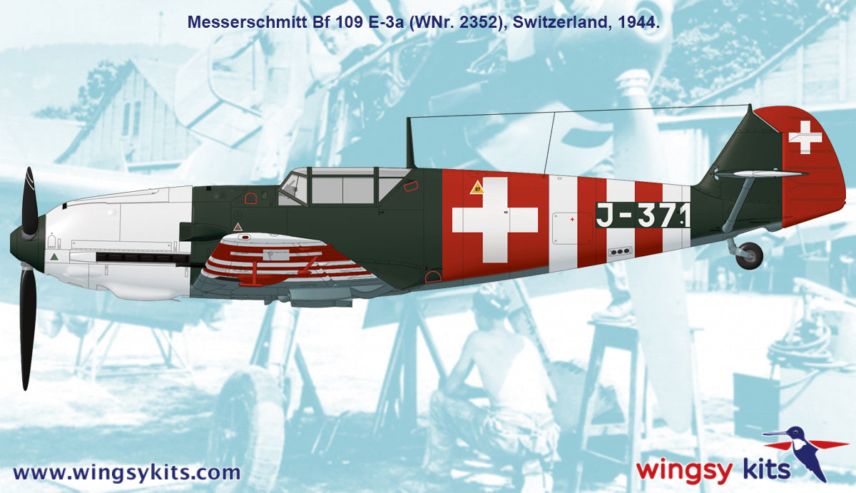 wingsy kits D5-12 1:48 Messerschmitt Bf-109E-3a Swiss Air Force Fighter