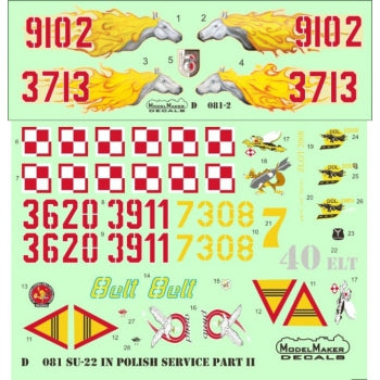 Model Maker Decals D72081 1:72 Sukhoi Su-22 in Polish srvice part II