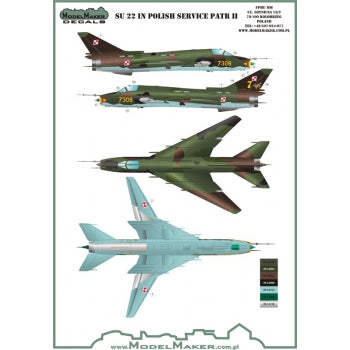 Model Maker Decals D72081 1:72 Sukhoi Su-22 in Polish srvice part II