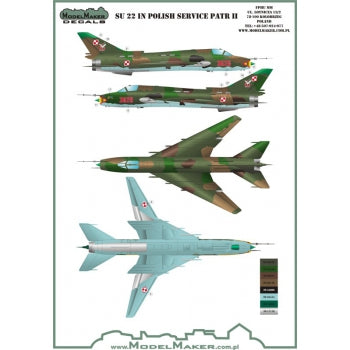 Model Maker Decals D72081 1:72 Sukhoi Su-22 in Polish srvice part II