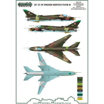 Model Maker Decals D72081 1:72 Sukhoi Su-22 in Polish srvice part II