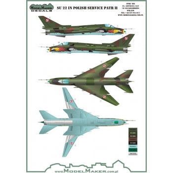 Model Maker Decals D72081 1:72 Sukhoi Su-22 in Polish srvice part II