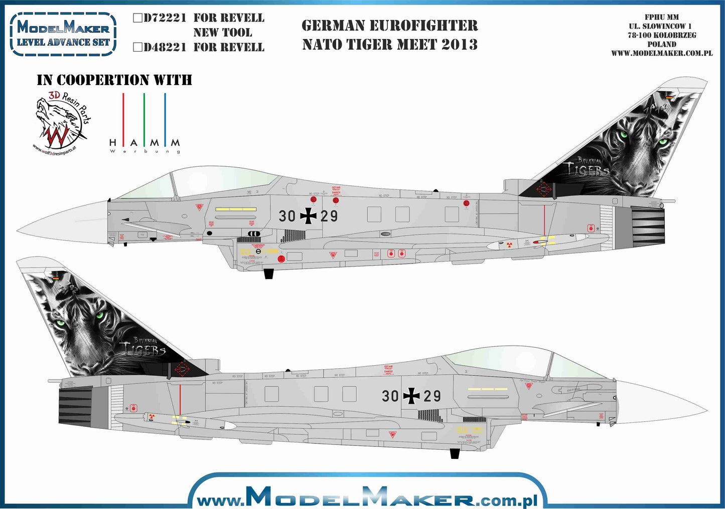 Model Maker Decals D72221 1:72 German Eurofighter NATO Tiger Meet 2013