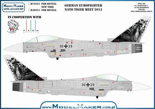 Model Maker Decals D72221 1:72 German Eurofighter NATO Tiger Meet 2013