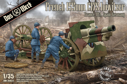 Das Werk DW35022 1:35 French 155mm C17S Howitzer (France, United States, Spain & Germany)