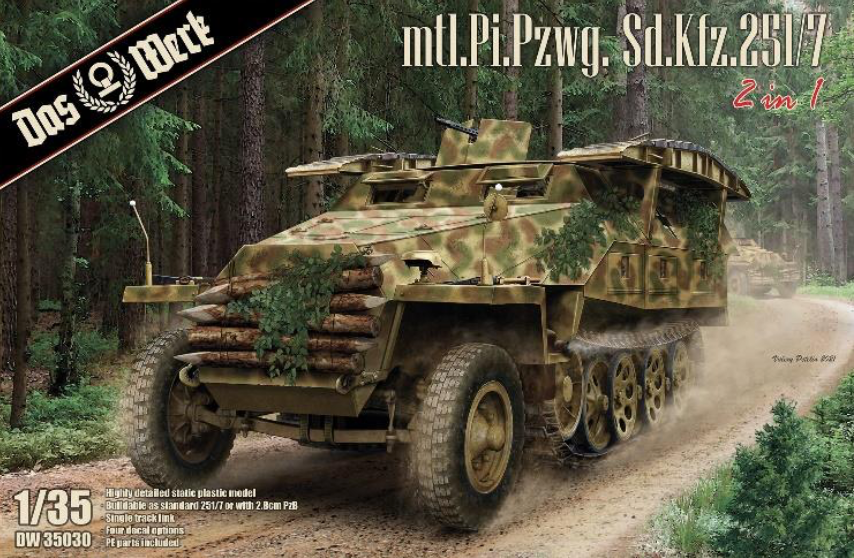 Das Werk DW35030 1:35 mtl.Pi.Pzwg. Sd.Kfz.251/7 (2 in 1)