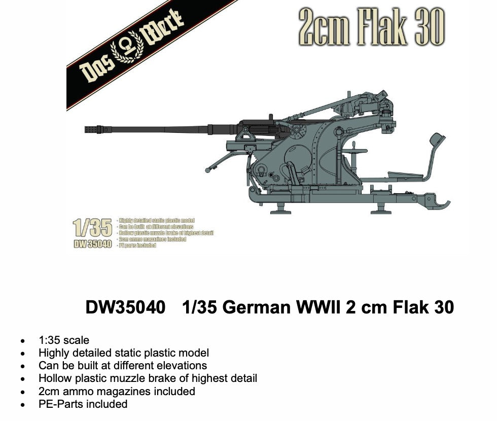 Das Werk DW35040 1:35 German WWII 2 cm Flak 30
