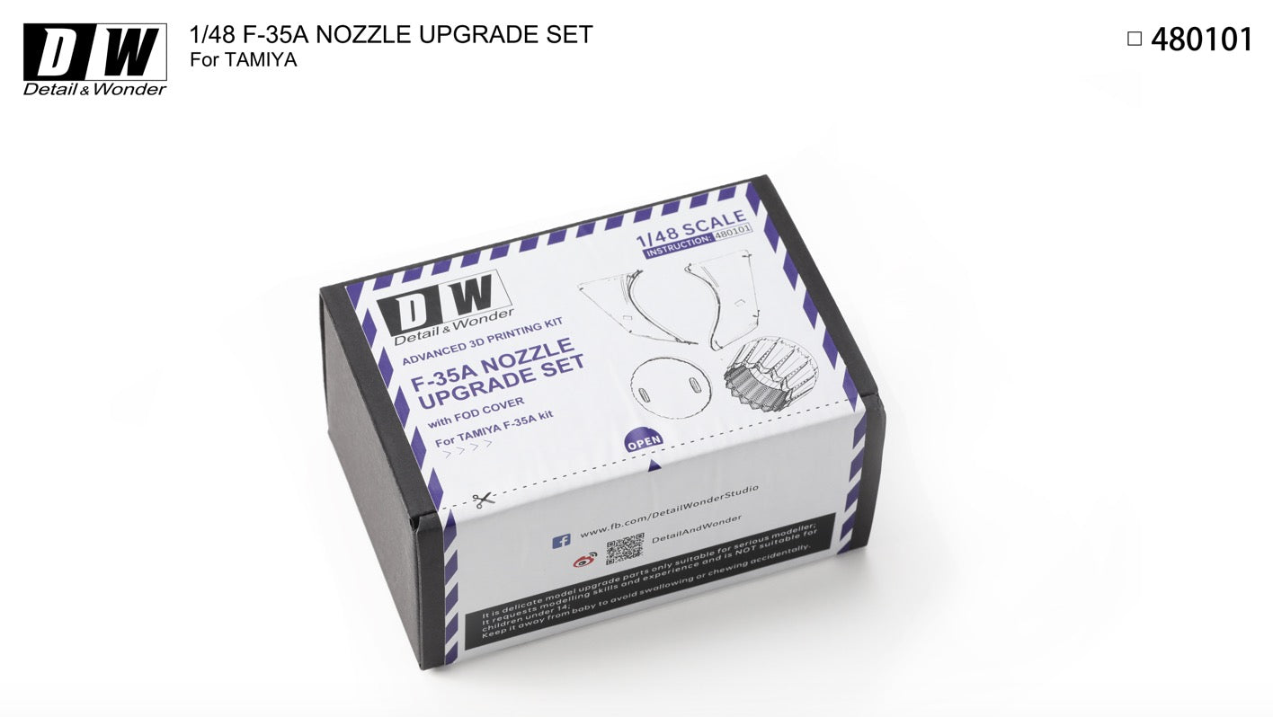 Detail & Wonder 480101 1:48 Lockheed-Martin F-35A Lightning II Nozzles (Included FOD Cover)