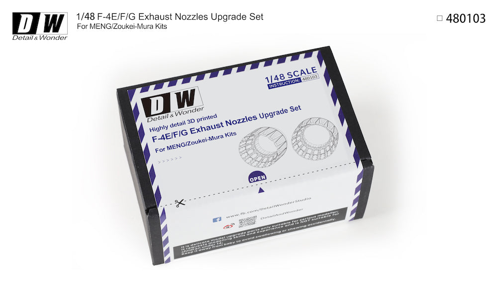 Detail & Wonder 480103 1:48 McDonnell F-4E/F-4F Exhaust Nozzles (Late Version)