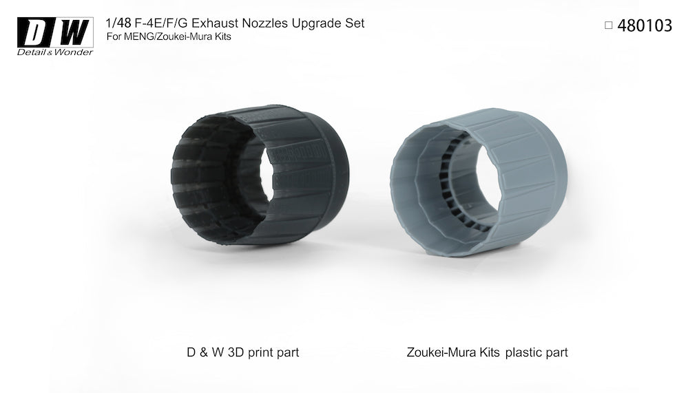 Detail & Wonder 480103 1:48 McDonnell F-4E/F-4F Exhaust Nozzles (Late Version)