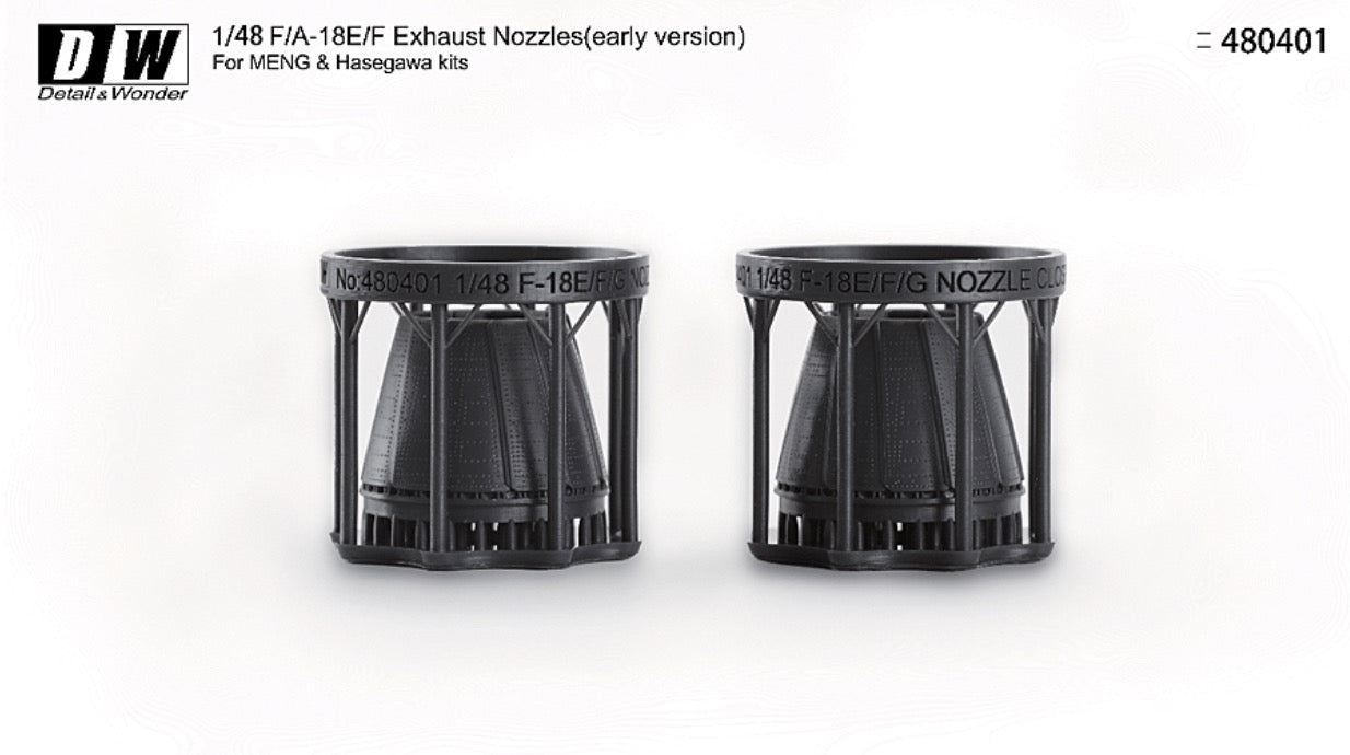 Detail & Wonder 480401 1:48 Boeing F/A-18E/F Hornet Exhaust Nozzles (Early Version)