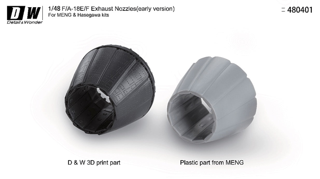 Detail & Wonder 480401 1:48 Boeing F/A-18E/F Hornet Exhaust Nozzles (Early Version)