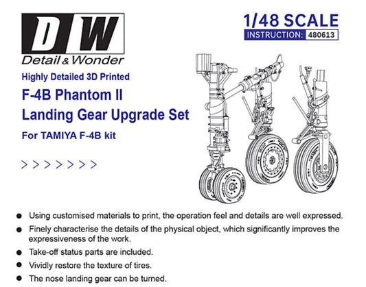 Detail & Wonder 480613 1:48 McDonnell F-4B Phantom II Landing Gear Upgrade Set