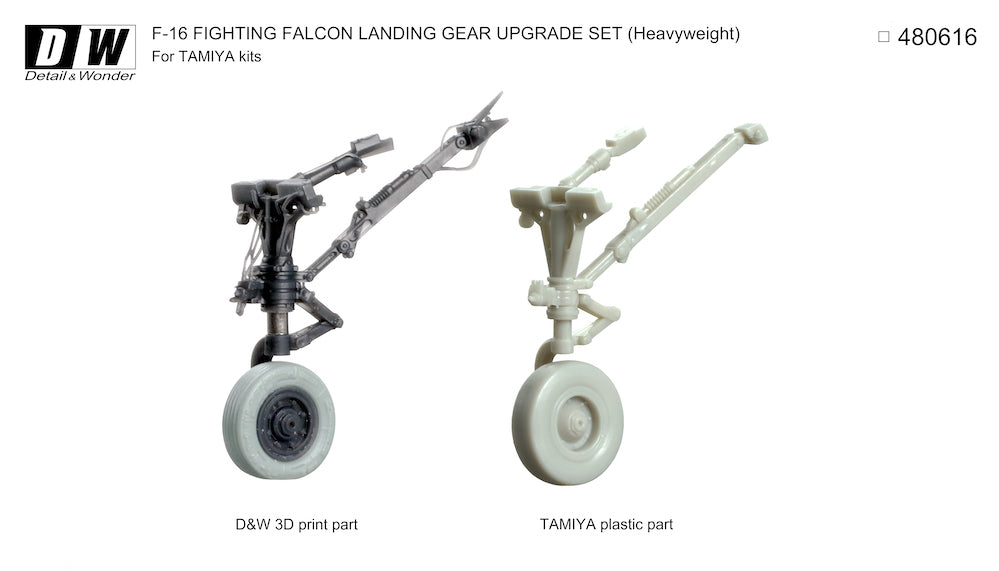 Detail & Wonder 480616 1:48 Lockheed-Martin F-16C/F-16CJ Landing Gear (Heavyweight)