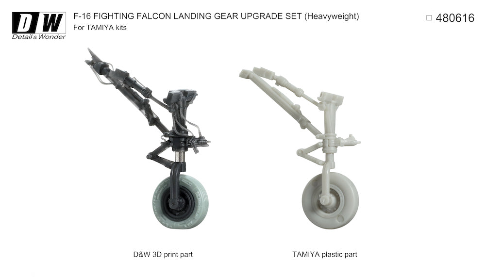 Detail & Wonder 480616 1:48 Lockheed-Martin F-16C/F-16CJ Landing Gear (Heavyweight)