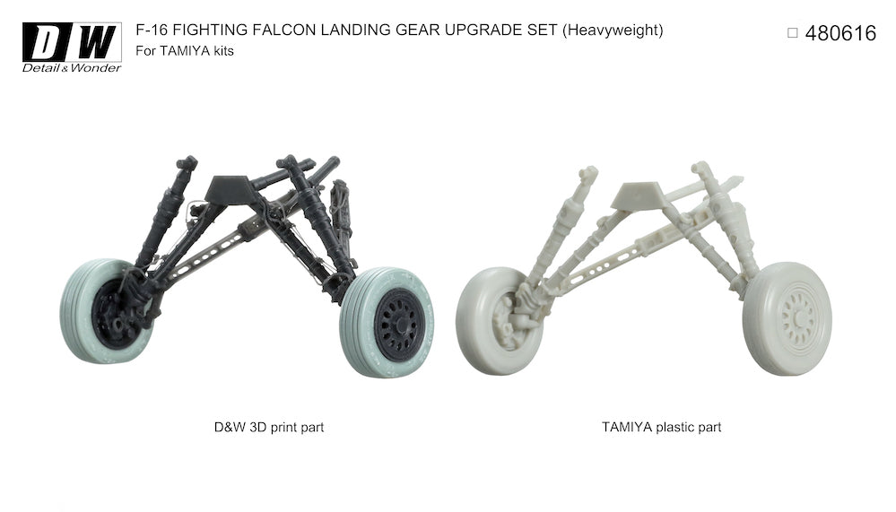 Detail & Wonder 480616 1:48 Lockheed-Martin F-16C/F-16CJ Landing Gear (Heavyweight)