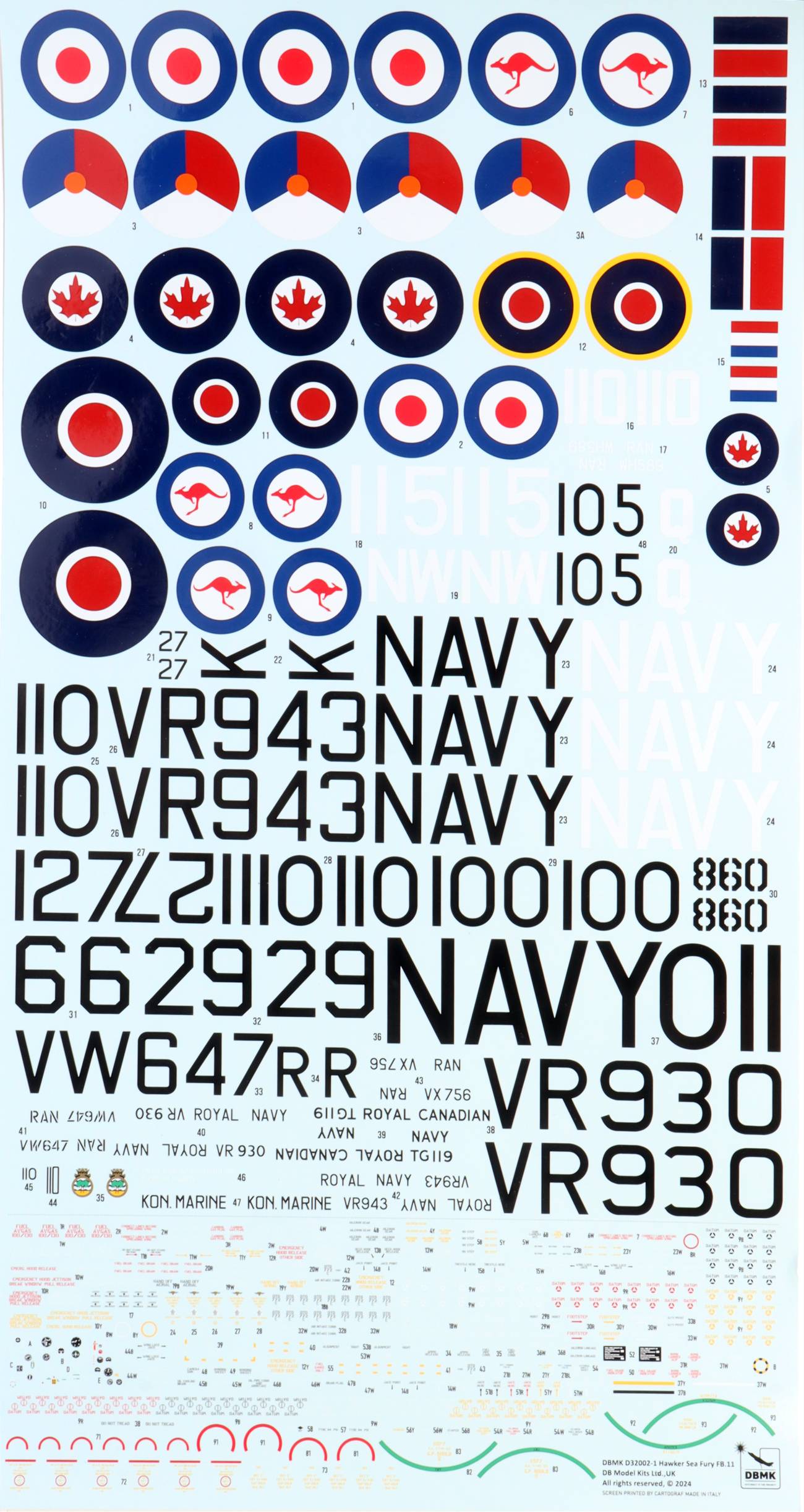 DB Model Kits Ltd DBMK32002 1:32 Hawker Sea Fury FB Mk.11