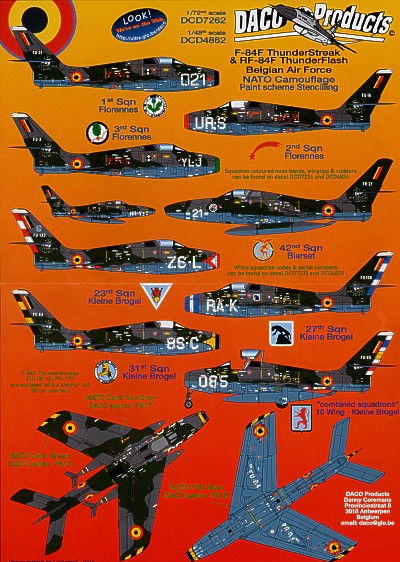 Daco Products DCD4862 1:48 Republic F-84F Thunderstreak and Republic RF-84F Thunderflash