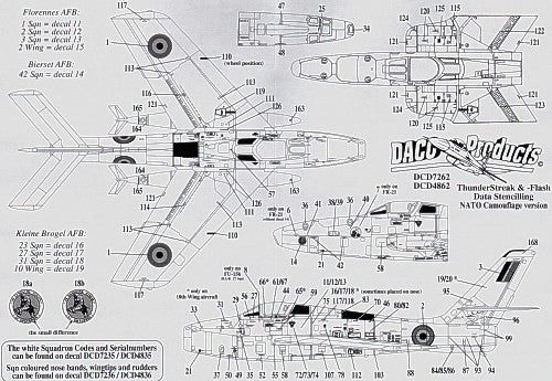 Daco Products DCD4862 1:48 Republic F-84F Thunderstreak and Republic RF-84F Thunderflash