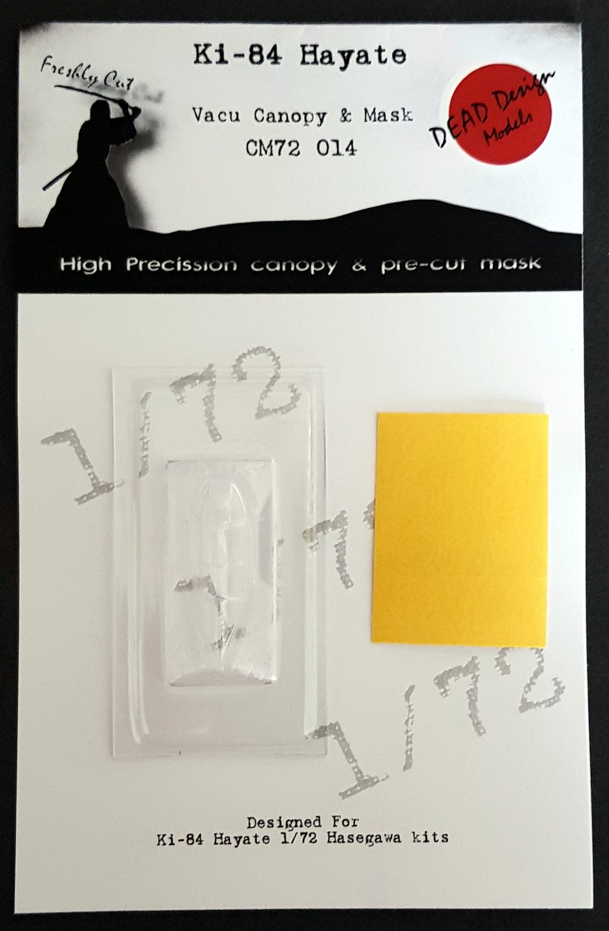 Dead Design Models CM72014 1:72 Nakajima Ki-84 Hayate Vacu Canopy & Mask