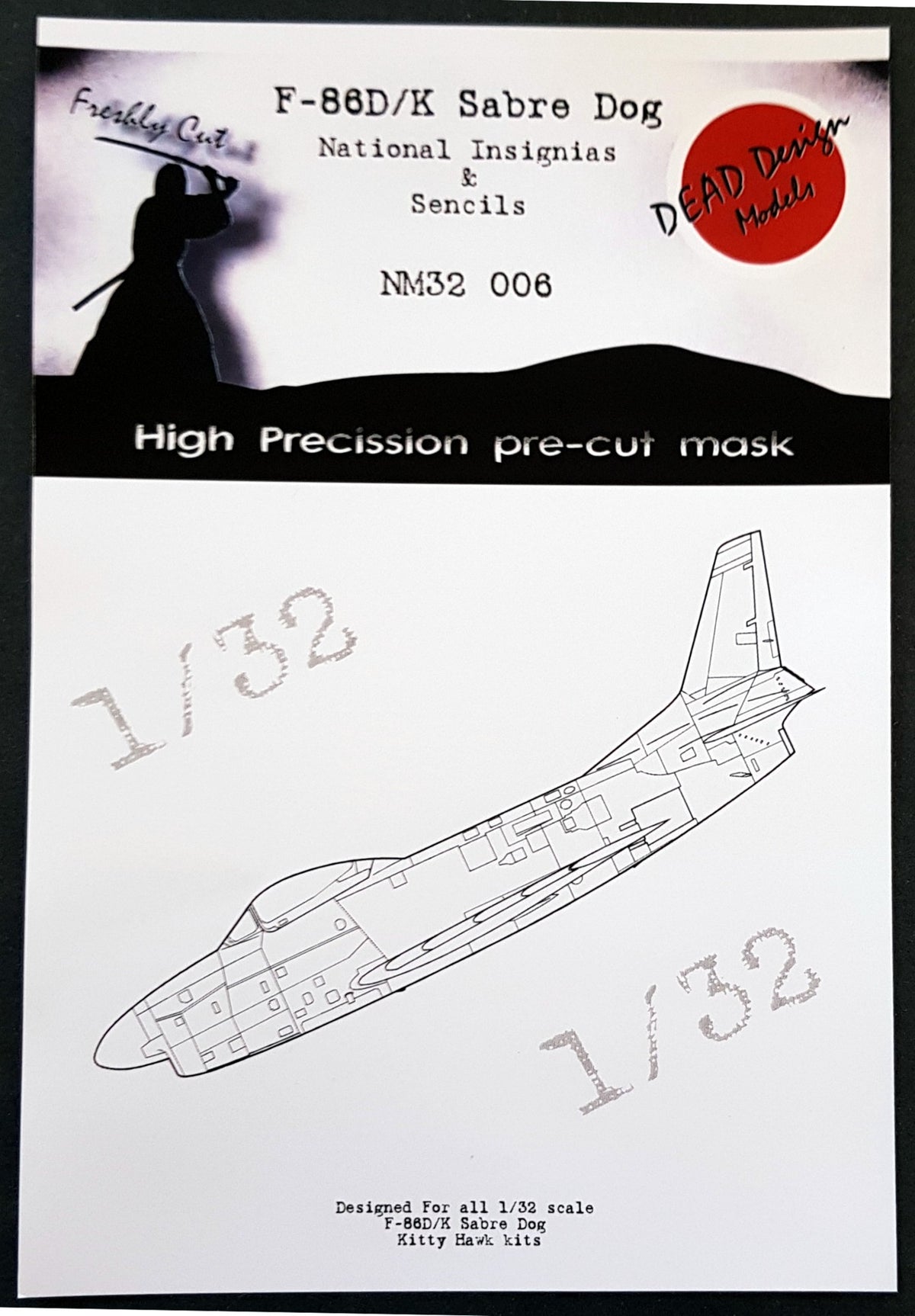 Dead Design Models NM32006 1:32 North-American F-86D/K Sabre Dog National Insignia