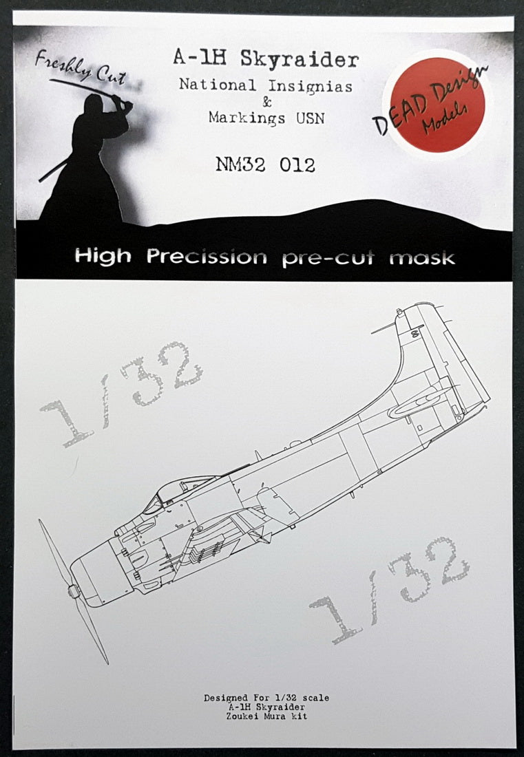 Dead Design Models NM32012 1:32 Douglas A-1H Skyraider National Insignia paint masks and USN markings