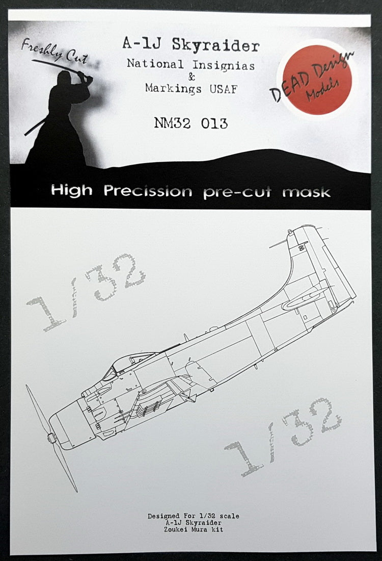 Dead Design Models NM32013 1:32 A-1J Skyraider National Insignia paint masks and USN markings