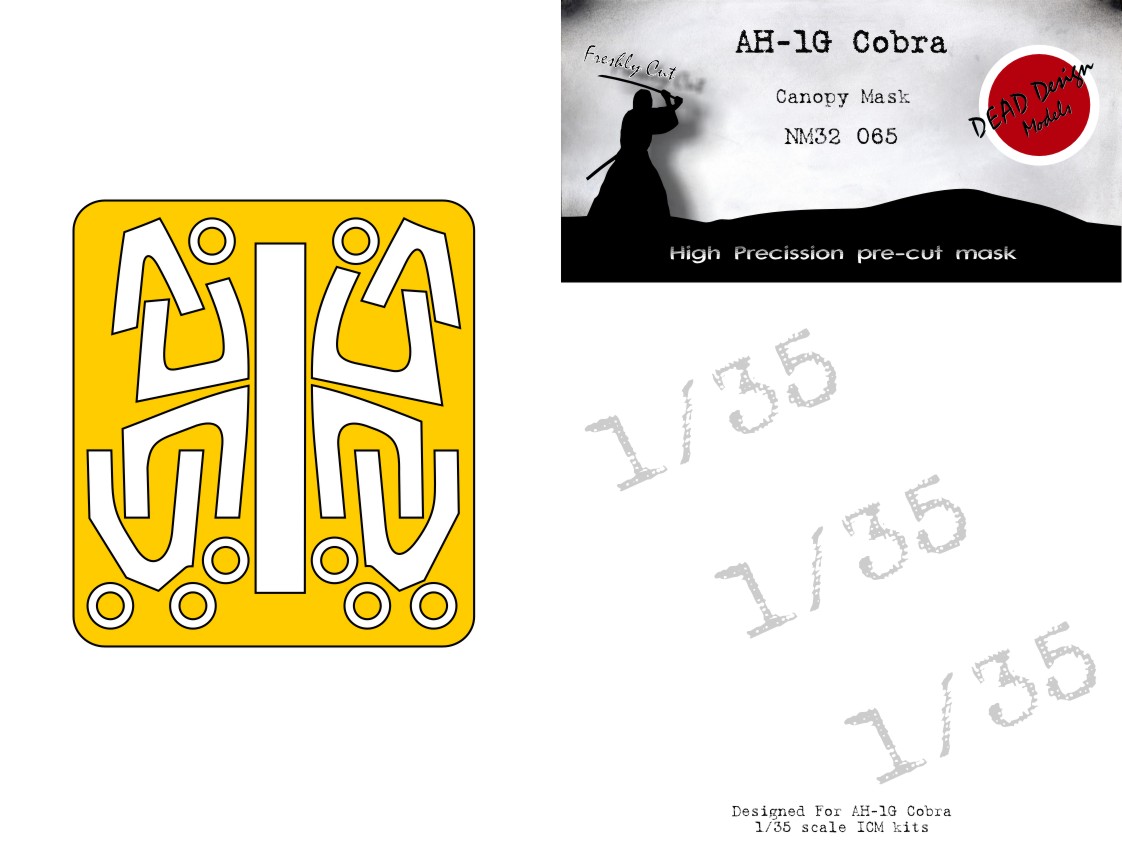 Dead Design Models NM32065 1:35 Bell AH-1G Cobra canopy mask
