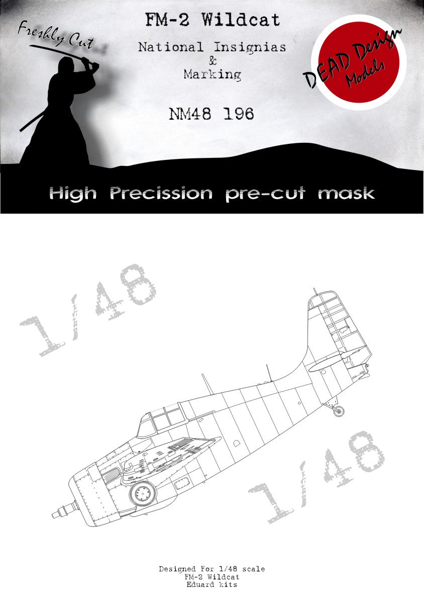 Dead Design Models NM48196 1:48 Grumman FM-2 Wildcat National Insignias