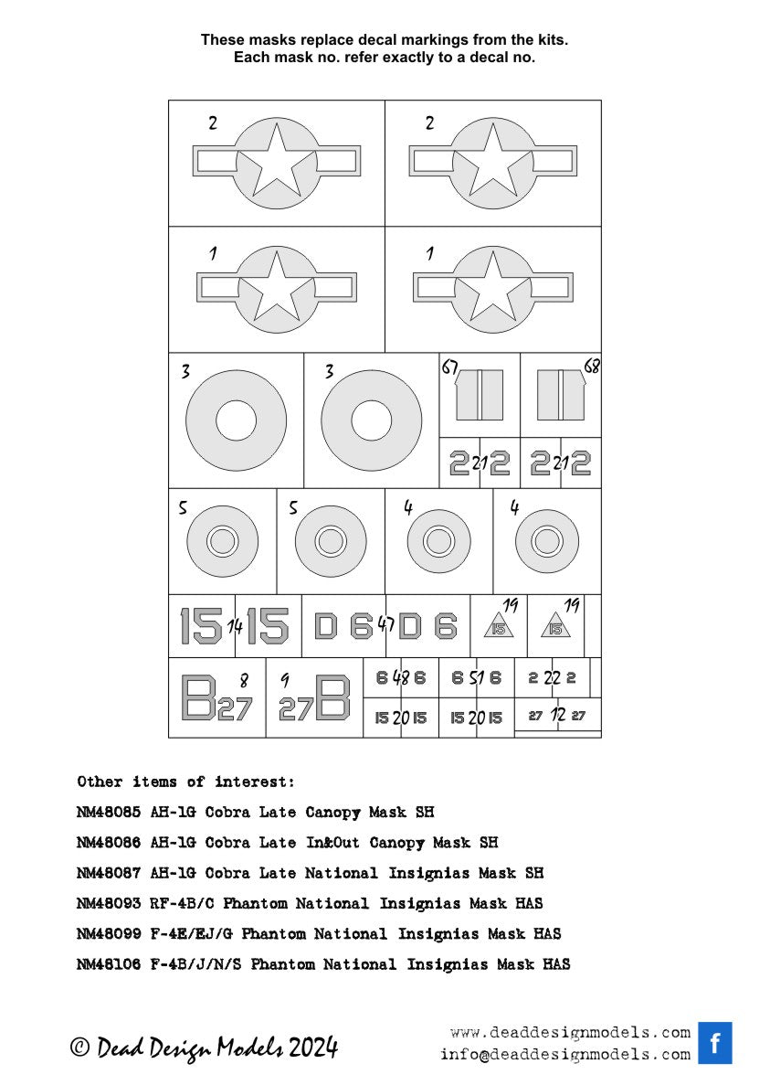 Dead Design Models NM48196 1:48 Grumman FM-2 Wildcat National Insignias