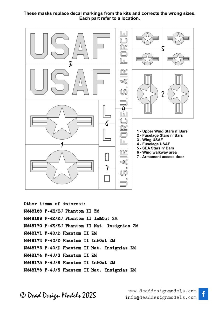 Dead Design Models NM48310 1:48 B-57B/G Canberra National Insignia