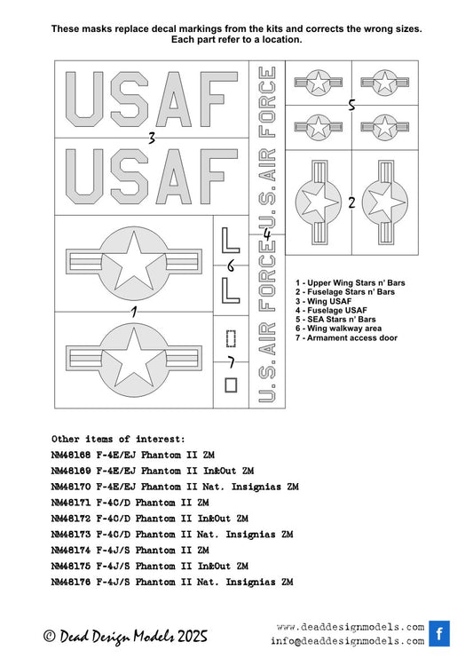 Dead Design Models NM48310 1:48 B-57B/G Canberra National Insignia