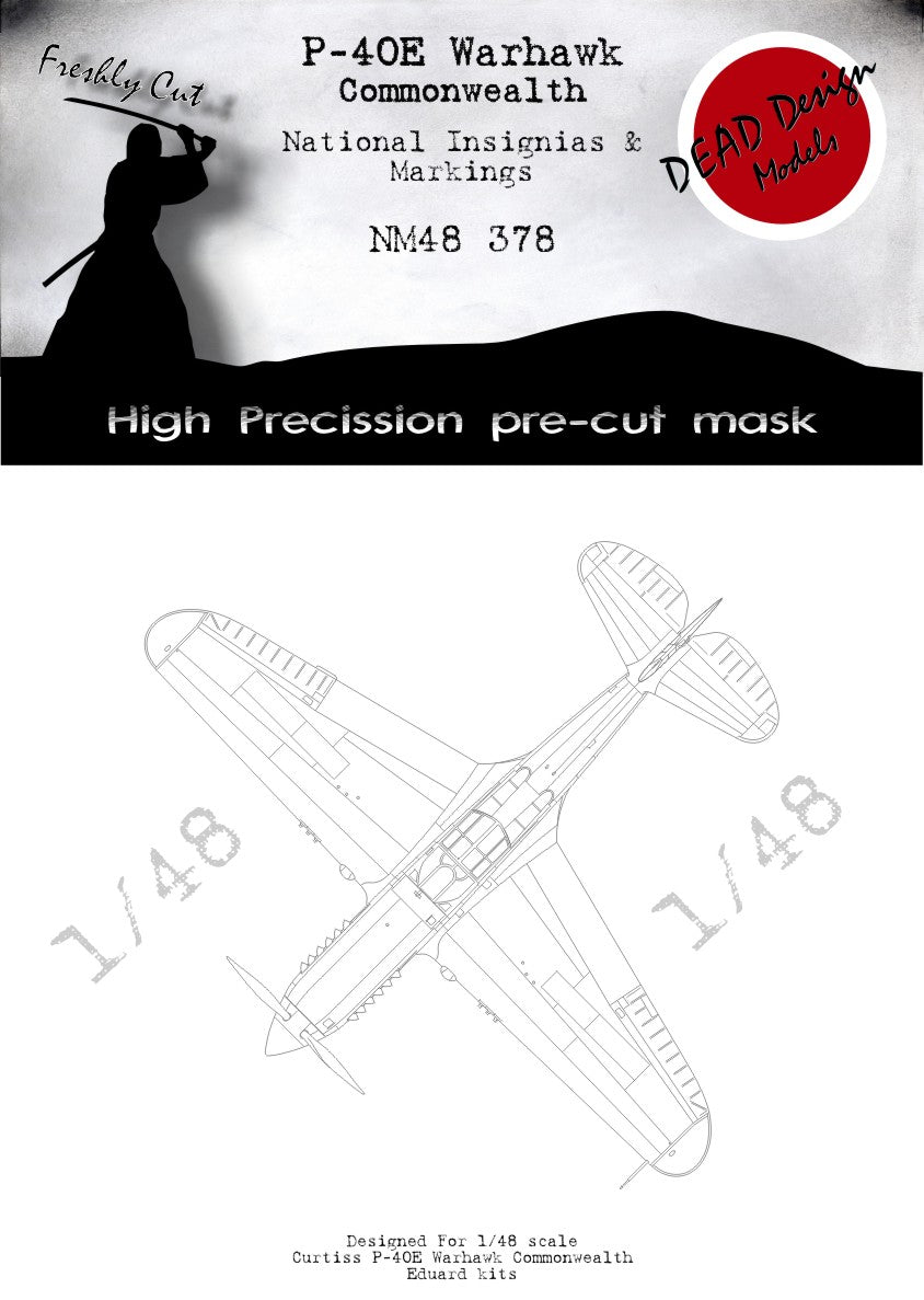 Dead Design Models NM48378 1:48 Curtis P-40E Warhawk RAF National Insignias