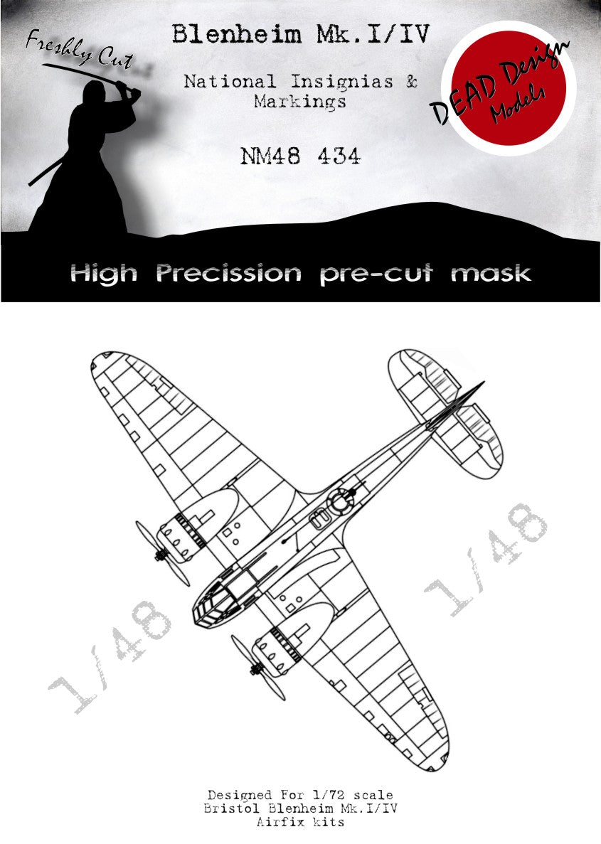 Dead Design Models NM48434 1:48 Bristol Blenheim Mk.I national Insignia paint masks