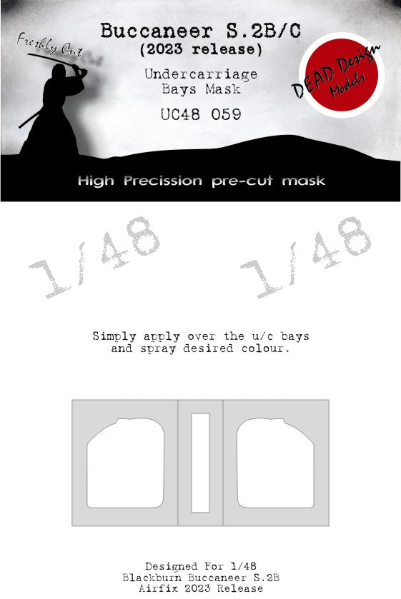 Dead Design Models UC48059 1:48 Blackburn Buccaneer undercarriage wheel bay paint mask