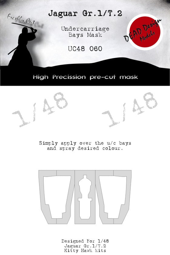 Dead Design Models UC48060 1:48 Sepecat Jaguar GR.1/3 undercarriage wheel bay paint mask