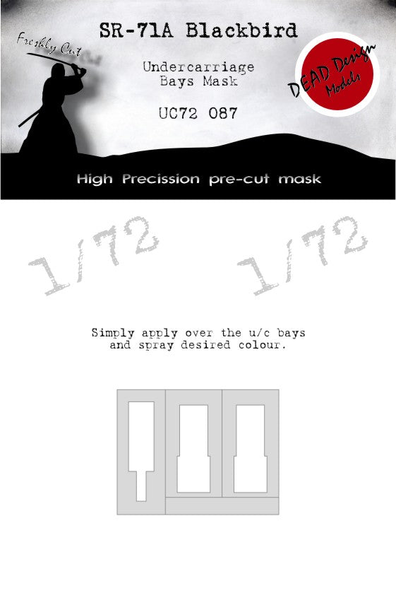Dead Design Models UC72087 1:72 Lockheed SR-71 Blackbird undercarriage wheel bay paint mask