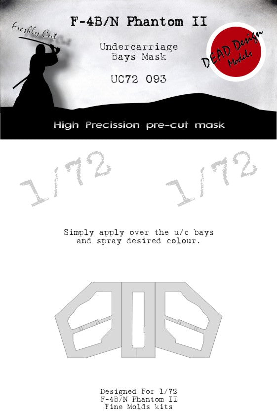 Dead Design Models UC72093 1:72 F-4B/N Phantom II undercarriage wheel bay paint mask bays