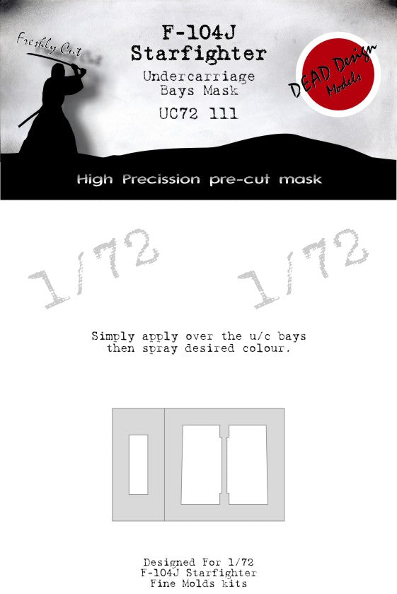 Dead Design Models UC72111 1:72 F-104J Starfighter undercarriage bay paint masks