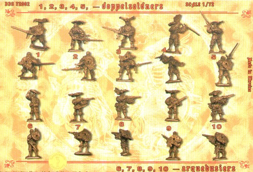 Orion Figures DDS72002 1:72 Landsknechts XVI-XVIIth Century Set 1