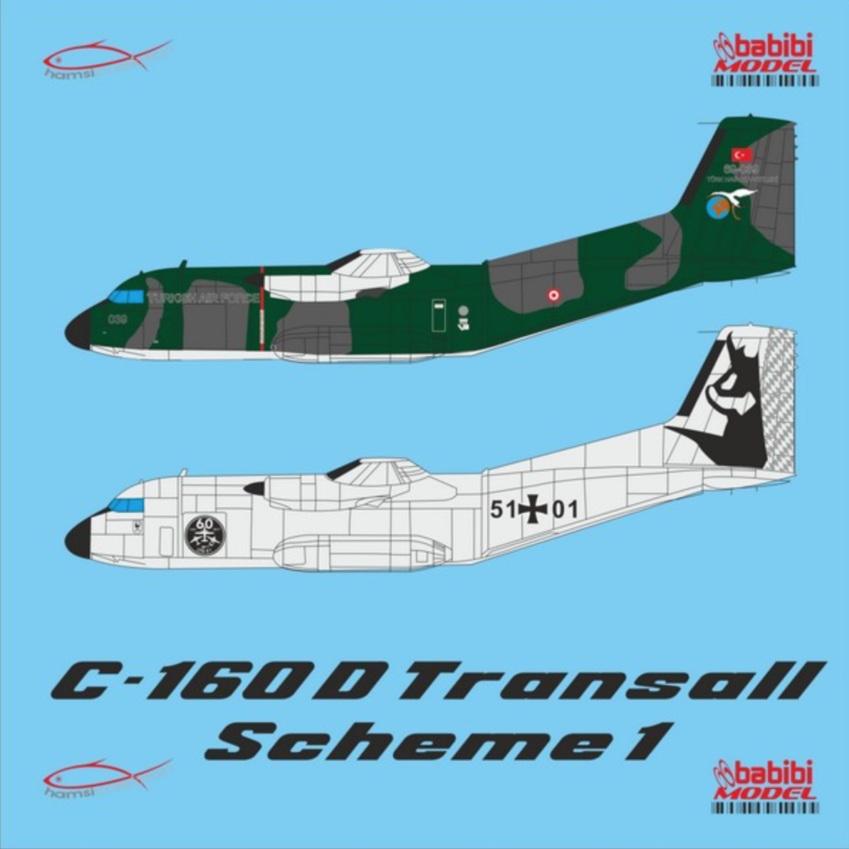 Babibi Models DDT-01025 1:72 C-160 D Transall Scheme-1