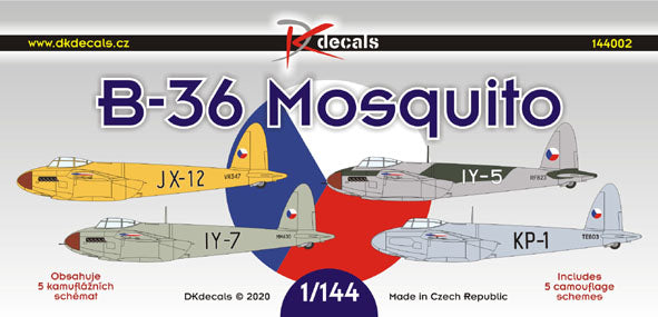DK Decals 144002 1:144 B-36 (de Havilland Mosquito FB.VI) 'CzAF Post-war Service'