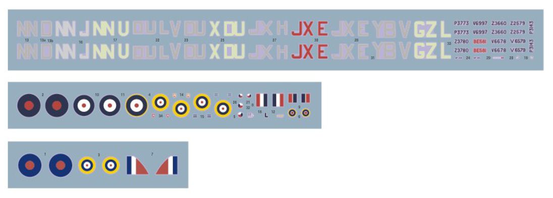 DK Decals 144003 1:144 Hawker Hurricanes of Czechoslovak pilots (Nos.1, 17, 32, 310 & 312 Sq. RAF)